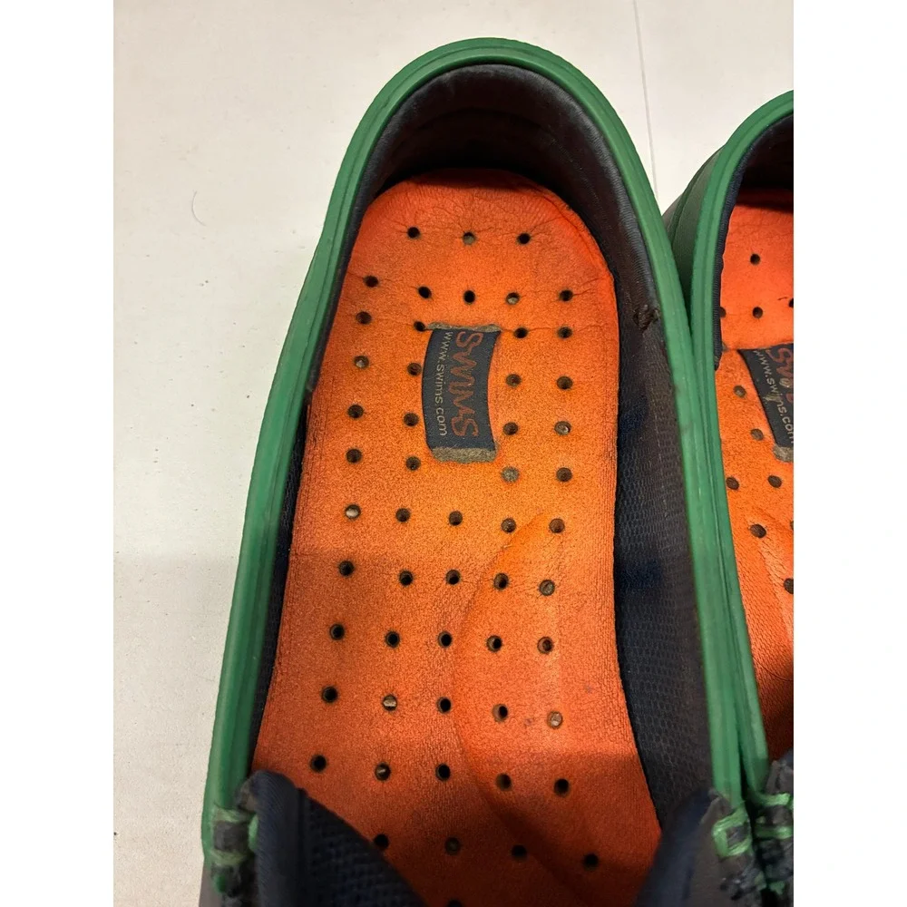 SWIMS Penny Loafer Casual Shoes Mens 9 Blue Waterproof Mesh Slip On Driving Boat